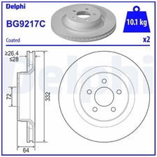 2x Bremsscheibe vorne für Jeep Cherokee KK Compass MK49 | 26242324