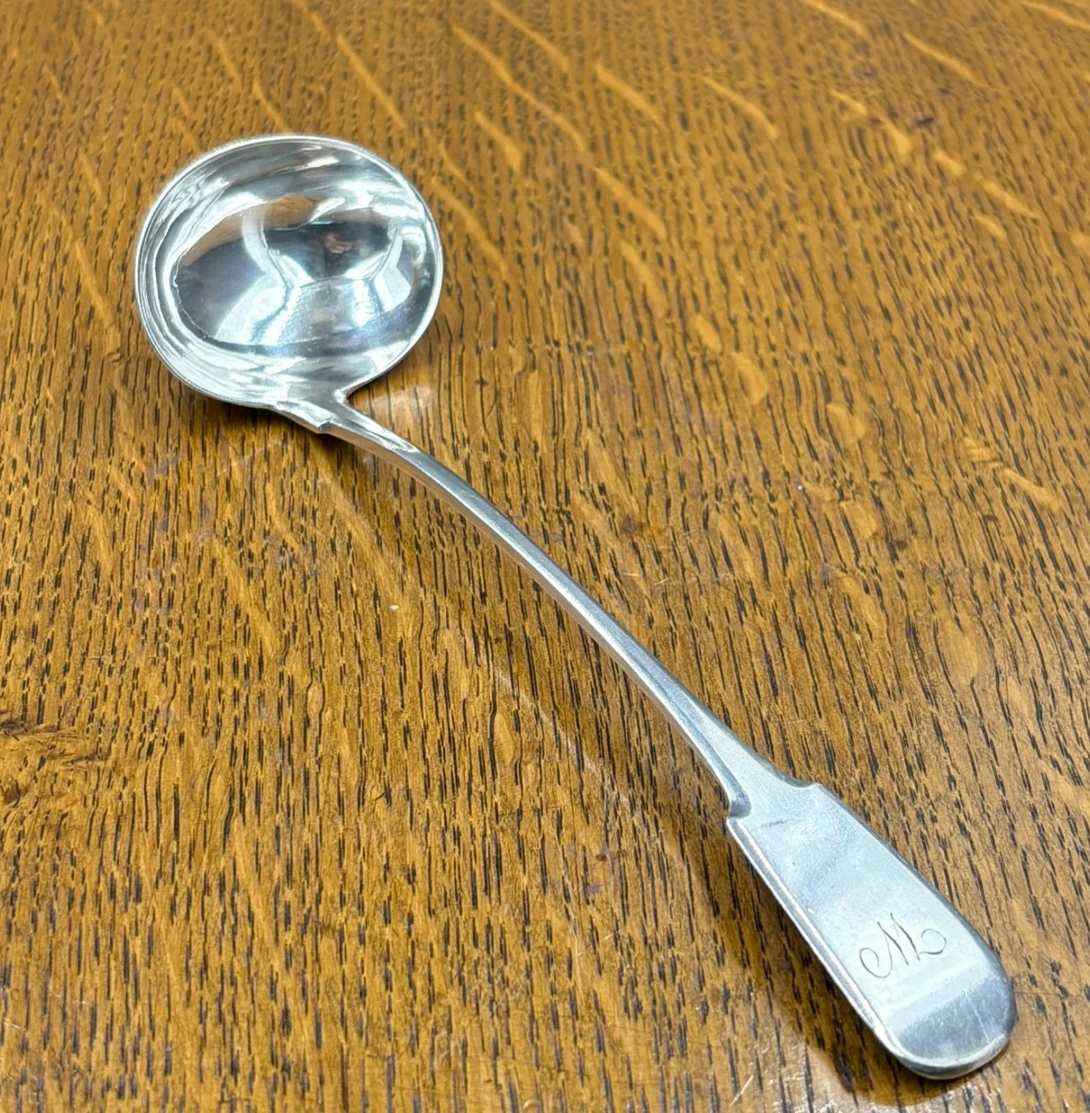 Antique silver Scottish provincial sauce toddy ladle