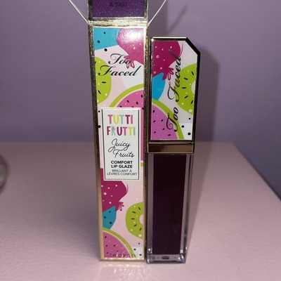 TOO FACED TUTTI FRUTTI COMFORT LIP GLAZE - WHO GIVES A FIG - NIB 
