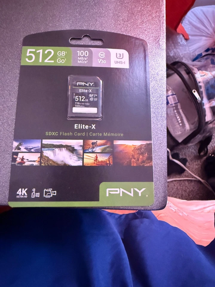 PNY 512GB Elite-X 4K Ultra HD Class 10 U3 V30 UHS-I SDXC Memory Card (P-SD512U31 - Image 2 of 3