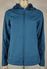 The North Face blue full zip fleece softshell hoodie Windwall jacket women XS