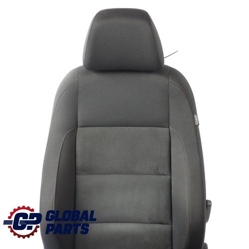 VW Volkswagen Golf Mk6 Front Seat Interior Cloth Fabric Titan Black Left N/S - Picture 6 of 14