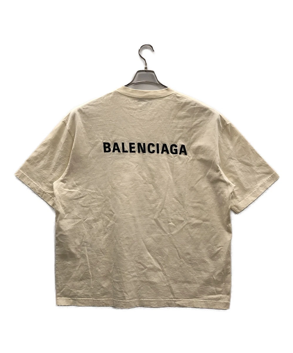 BALENCIAGA Logo T-shirt Mens Size XL Ivory Used | eBay