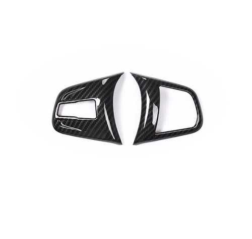 For BMW F20 F21 F22 F23 Carbon Fiber Style Steering Wheel Switch Cover Trim 2PCS - Picture 6 of 7