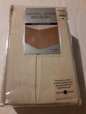 Cotton Linen Bedskirt - Twin