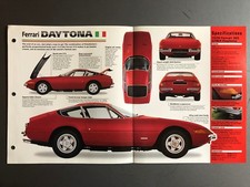 1969 - 1973 Ferrari Daytona Poster, Spec Sheet, Folder, Brochure - Awesome L@@K