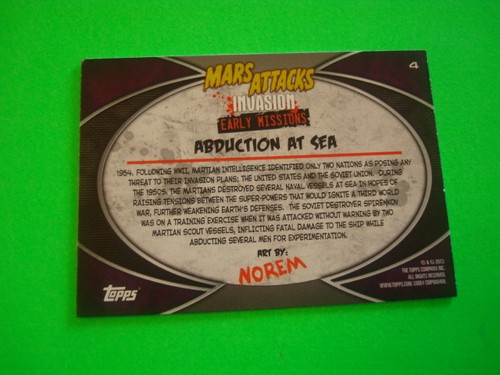 2013 MARS ATTACKS INVASION EARLY MISSIONS SINGLE CARD(S) NEW YOU CHOOSE - Picture 20 of 24