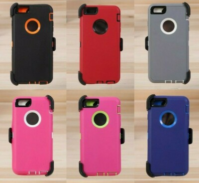 Shockproof Hard Case Cover For Apple iPhone 6 6S Plus (Fits  Belt Clip)