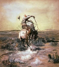WESTERN ART POSTER Slick Rider - Charles M Russell NEW - PRINT IMAGE PHOTO -G10