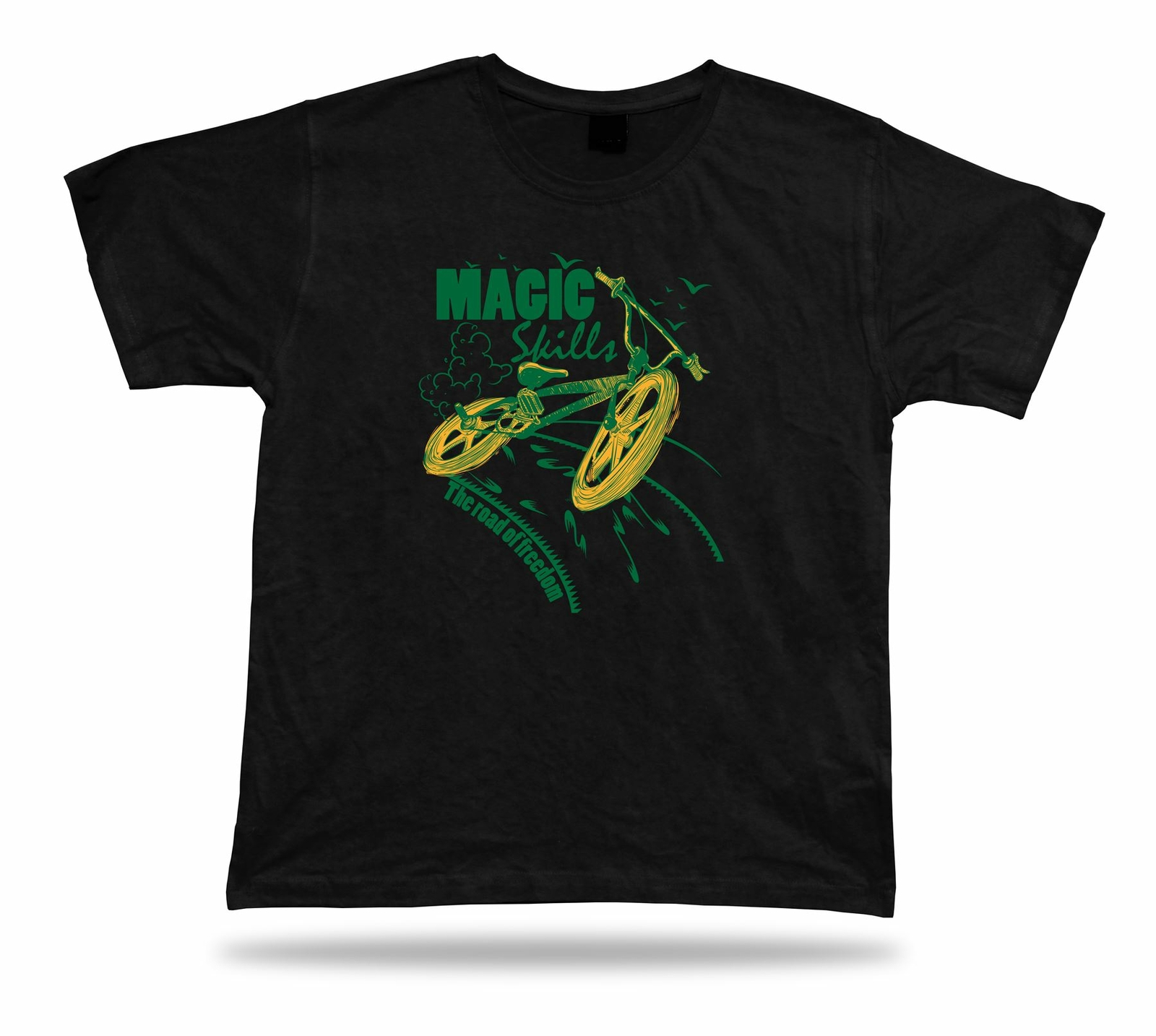 Tshirt Tee Shirt Birthday Gift Idea Magic Skills Road to Freedom Bike Speed Fly-image