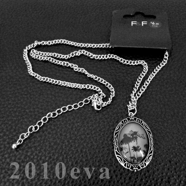 F&F *ELEGANTE COLGANTE FLORAL CON CADENA PLATEADA** Ref.B006 + REGALO/GIFT