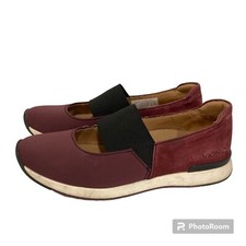 Women's Vionic Cadee Shoes Mary Jane Comfort Wine Suede Slip On Flats Size 6.5