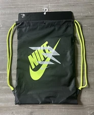 Nike Swoosh SackPack Black Backpack School Gym Bag Black New