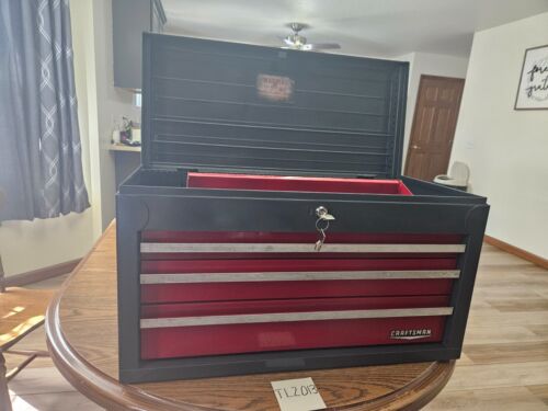VINTAGE CRAFTSMAN 1970'S 3 DRAWER TOP MECHANICS TOOLCHEST W/KEYS (TL2013) - Picture 3 of 18