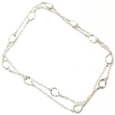 Awesome White Topaz Gemstone Handmade 925 Sterling Silver Jewelry Necklace 36"