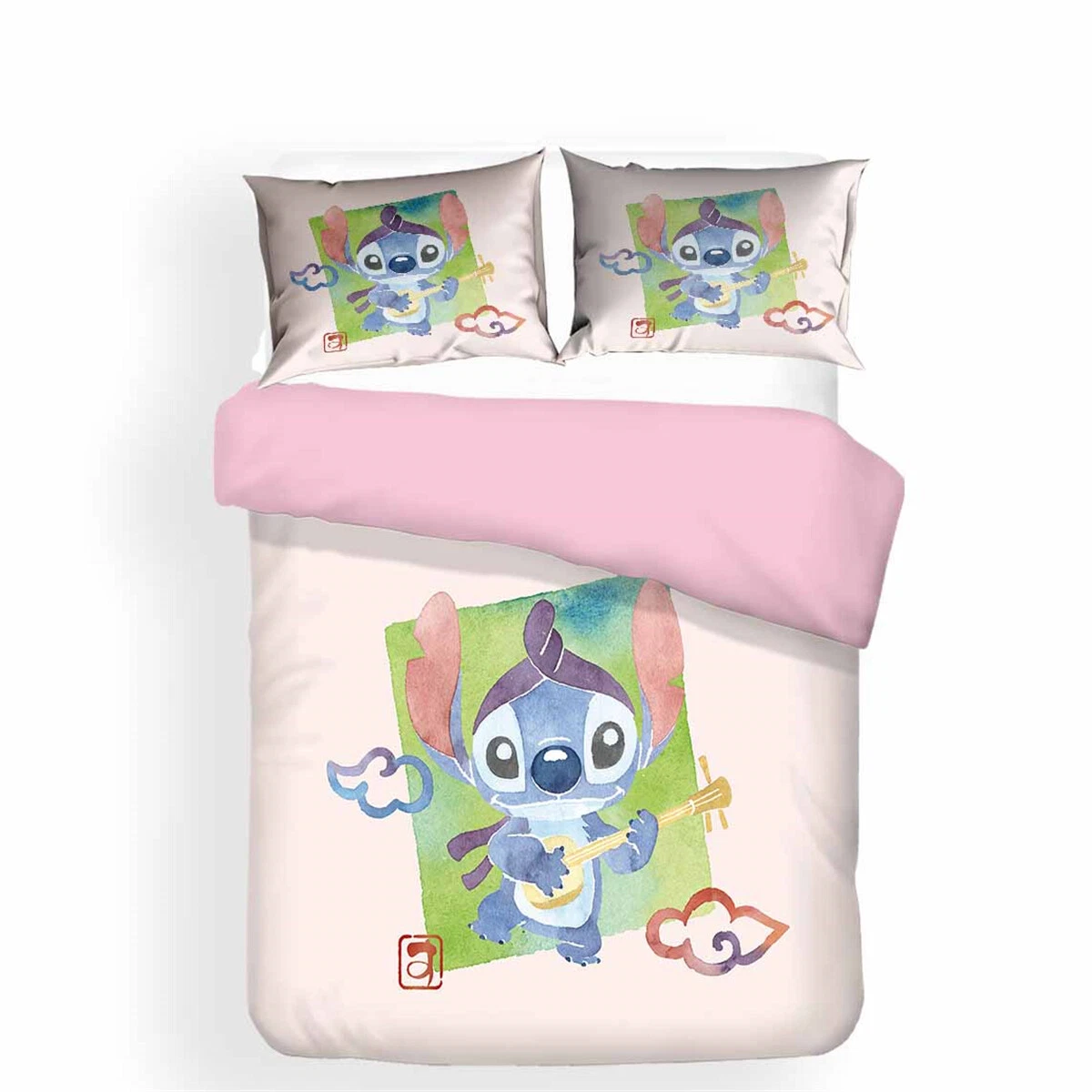 Stitch Guitar Bedding Set, Bedroom Decoration