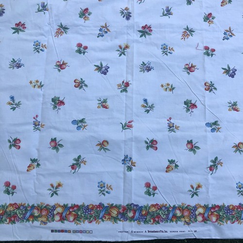 Brunschwig & Fils Fruitier Fabric 54” X 5 Yd Multicolor Fruit Floral Vintage - Picture 11 of 12