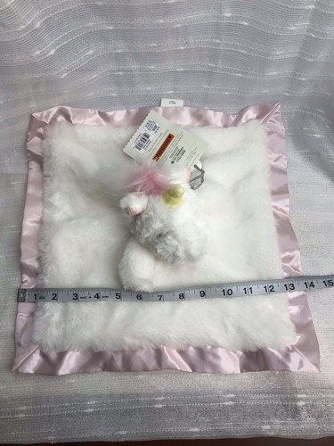 Cloud Island Unicorn Lovey Baby Security Blanket White Plush Pink Satin Target - Imagen 10 de 15