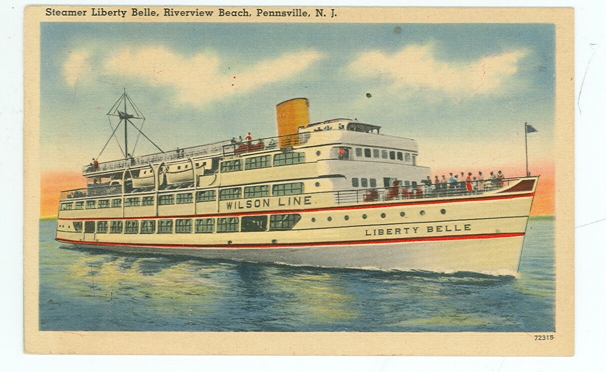 PENNSVILLE,NEW JERSEYSTEAMER LIBERTY BELLERIVERVIEW BEACHLINEN(NJ