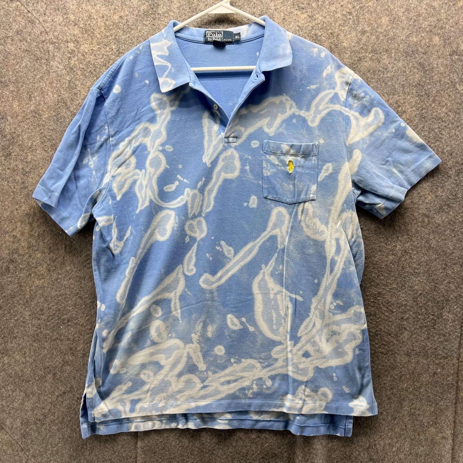 Polo Shirt Ralph Lauren uomo XL blu bambino casual pony rugby tasca