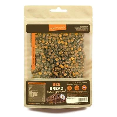 EARTHBREATH Pure Bee Bread 100g - Natural Powerful Superfood with Minerals and Vitamins.