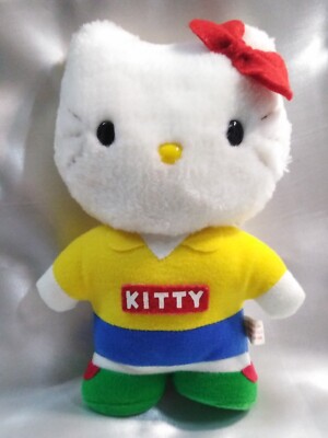Seltene Vintage 1994 Hello Kitty 8 Zoll Plüsch altes Sanrio Eikoh Logo hervor...