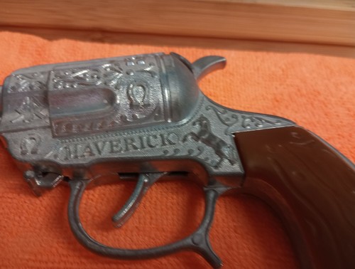 Vintage HUBLEY Cowboy Maverick Cast Cap Gun Pistol Toy WORKS Fully Functional. - Picture 16 of 24