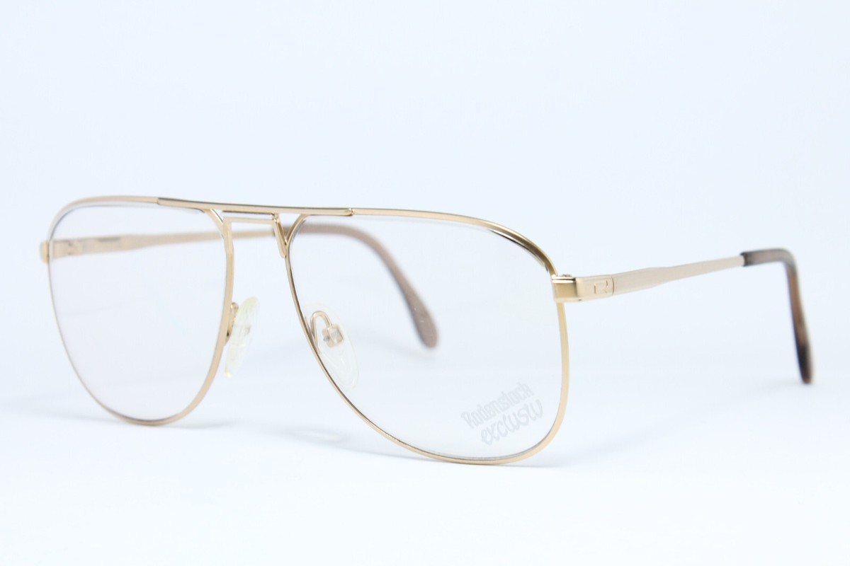 RODENSTOCK Exclusiv 7052 A130 Vintage Eyeglasses Frame Aviator Square Gold RODENSTOCK Exclusiv 7052 A130 Vintage Eyeglasses Frame Aviator Square Gold