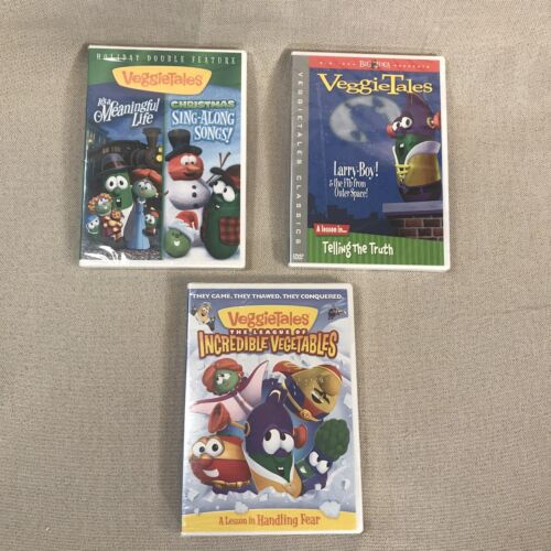 VeggieTales Big Idea DVD Videos Christian Values Lot of 3 NIP Sealed VeggieTales