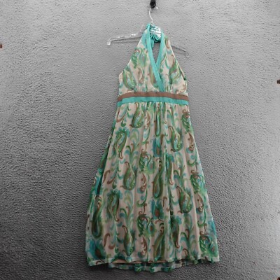 Jonathan Martin Pure Silk Halter Midi Dress Size 10 Green Beige Floral Womens | eBay Jonathan Martin Pure Silk Halter Midi Dress Size 10 Green Beige Floral Womens | eBay
