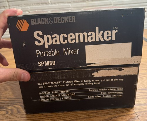 Vintage Black and Decker Space Maker Portable Mixer SPM50 Under Counter - Picture 5 of 20