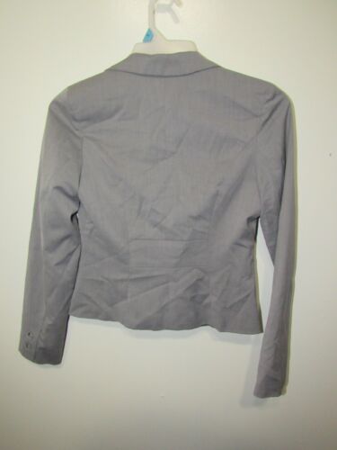 My Michelle Blazer Size L Gray Button Front Faux Pockets Lined Career Business - Picture 3 of 3