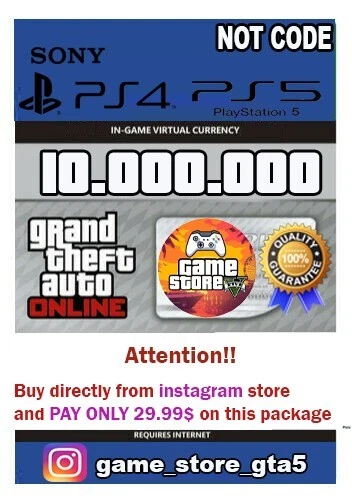 GTA 5 ONLINE MONEY CASH PLAYSTATION ALL LEGITIMATE AND SAFE 10M