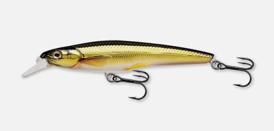 Live Target Rainbow Smelt 4 1/2  5/8oz Suspending Jerkbait RS115S208 GOLD BLACK
