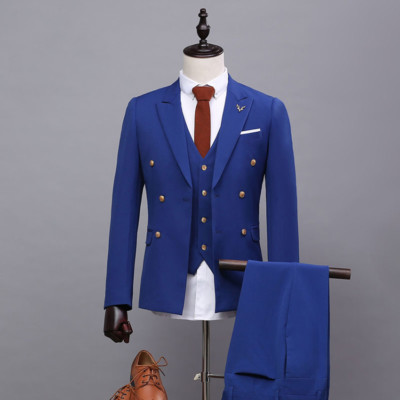 Royal Blue Man Suits Formal Man Suit Men Stage Wear Clothing