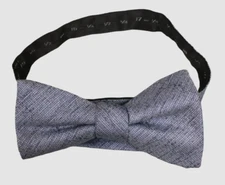 $50 Ryan Seacrest Distinction Mens Solid Blue Adjustable Pre Tied Silk Bow Tie