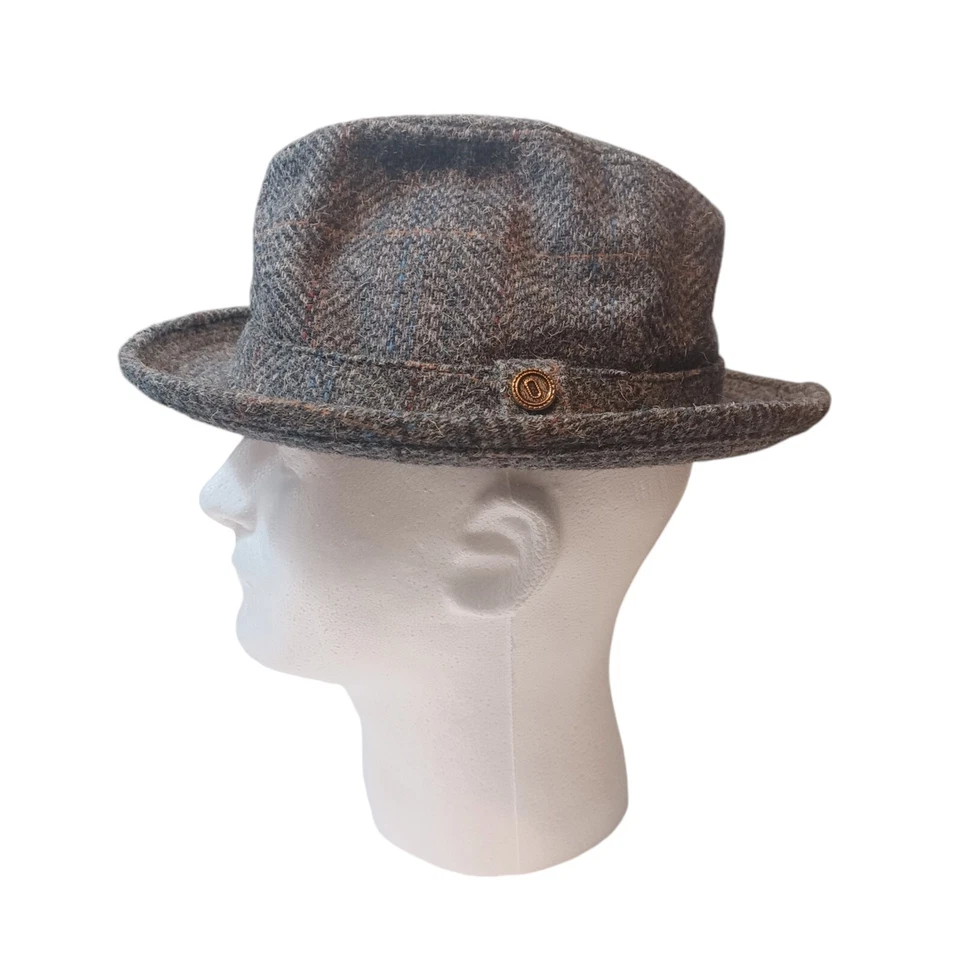 Pendleton 100% Virgin Wool Hat Herringbone Fedora Size 6 7/8 Tweed Made In USA - Image 3 of 4