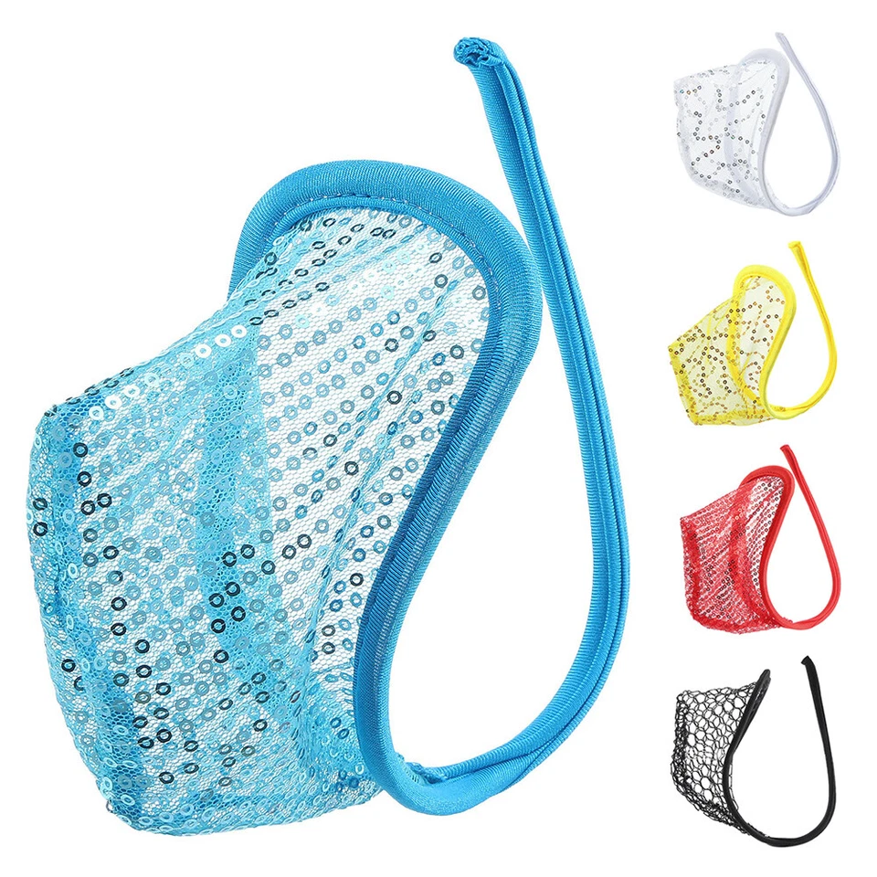 Men's Lingerie Sheer Mesh C-String Briefs Micro Thong Pouch Panties Underpants ↕ - Image 3 of 4