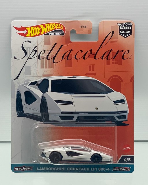 2023 Hot Wheels CAR CULTURE SPETTACOLARE LAMBORGHINI COUNTACH LPI 800-4 WHITE 2023 Hot Wheels CAR CULTURE SPETTACOLARE LAMBORGHINI COUNTACH LPI 800-4 WHITE