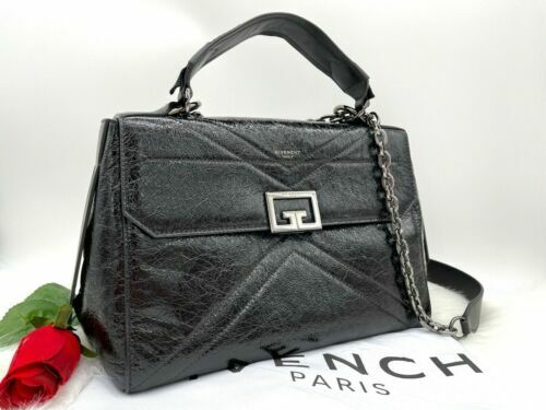Authentic givenchy shoulder bag y2k vintage solid leather rare 