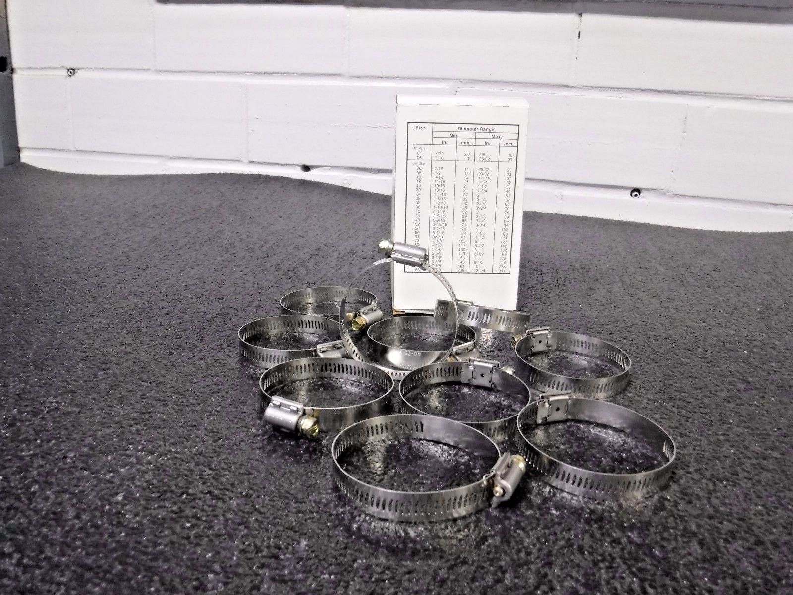 9/16" Wide, 3/4" 23/4", Interlocked Worm Gear Hose Clamp; PK10 (K