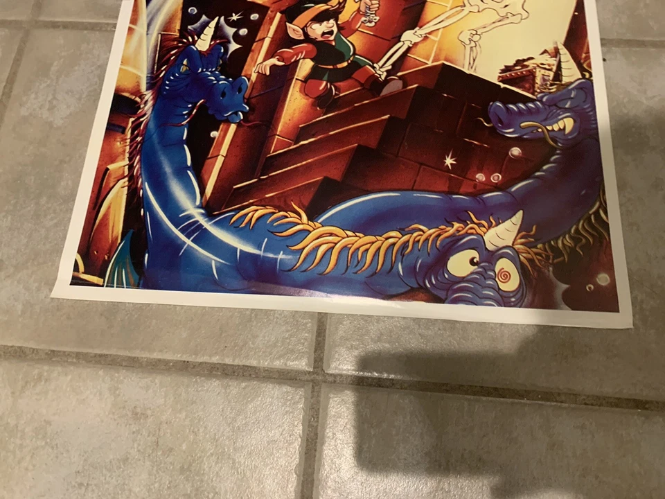 Vintage 1989 Zelda Poster Print Nintendo Stalfos & Glecook RARE UNOFFICIAL 17x23 - Image 2 of 4