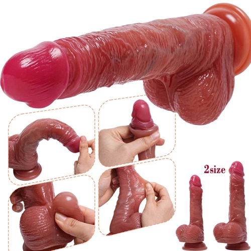 Realistic Dildos for Women Skin Sliding Foreskin Testicles Dildo Anal Vaginal SM - Picture 38 of 51
