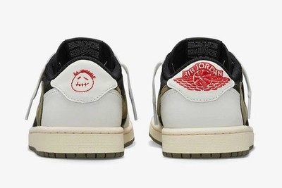 travis aj1 ミディアムオリーブ 19cm Size 12 - Jordan 1 Retro OG x Travis Scott Low Olive W for