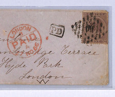 BELGIUM Classic Cover Brussels LADIES ENVELOPE 1866 London {samwells}WF257