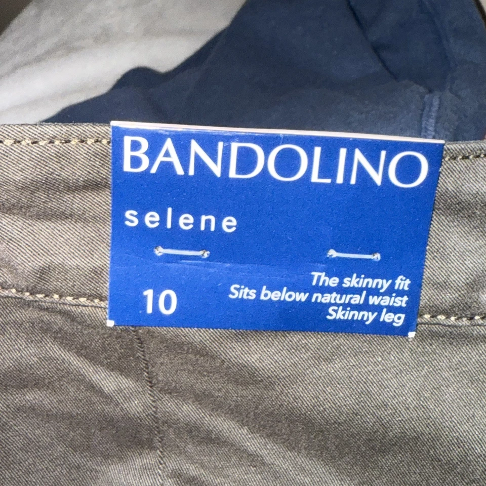Pantalones elásticos estilo cargo Bandolino Selene para mujer - talla 10 marrón verde oliva Foto 3 de 4