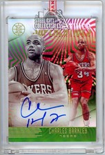 Charles Barkley 2019-20 Panini Illusions Superlatives Green Autograph Card 1/5