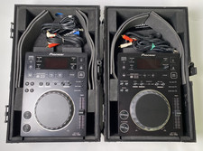 Pair of Pioneer CDJ-350 Digital Media Players - SHOWN WORKING - IN CARRY CASES