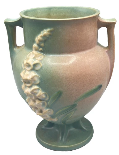 Roseville Art Pottery Foxglove Double Urn / Vase 162-8