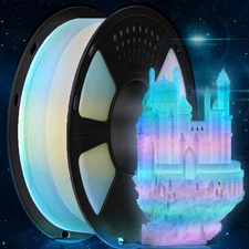 GEEETECH 3D Printer Filament PLA 1.75mm 1kg/roll Glow In The Dark Multicolor